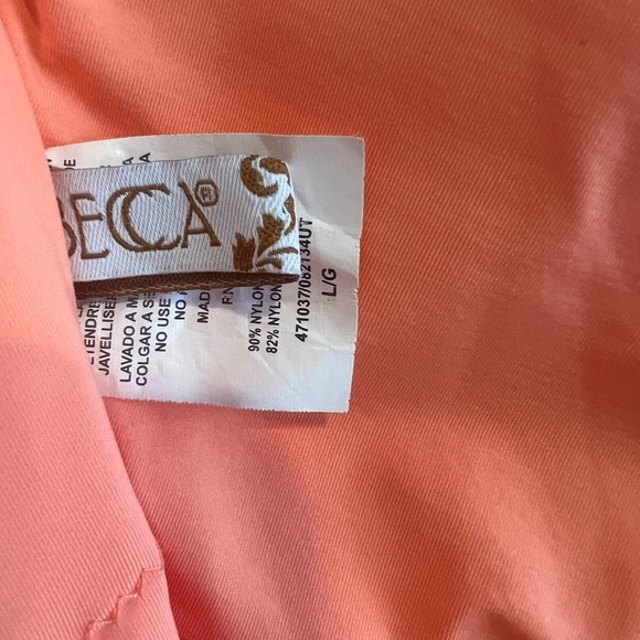 NWT BECCA Line in The Sand Lainey Textured Rib Plunge One-Piece Nectar LARGE - Picture 5 of 7